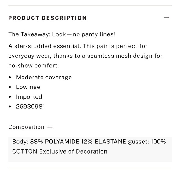 🔥VS Pink no show star mesh cheeky panty sz XXL NWT - Picture 6 of 6